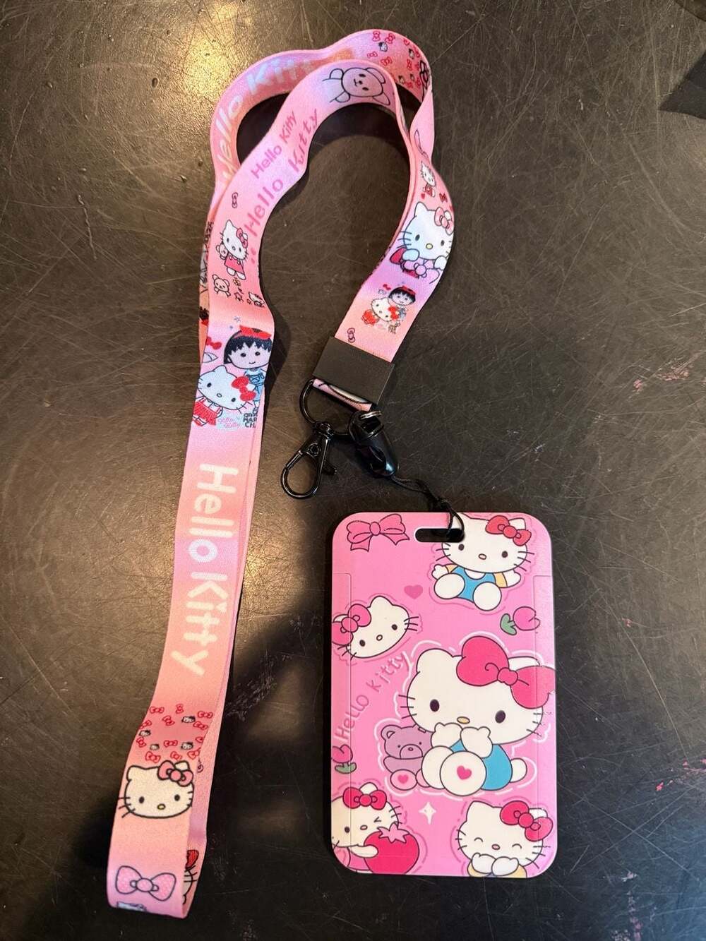 Hello Kitty Lanyard and ID Badge Holder Pink